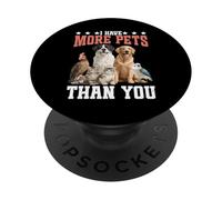 I Have More Pets Than You Chistes de Miel de Apicultura PopSockets PopGrip Adhesivo