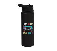 I Have No Idea What This Is - Divertidos regalos de casete Gen Z Stainless Steel Insulated Water Bottle