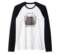 I Have No Shelf Control Vintage Book Lover Floral Camiseta Manga Raglan