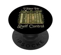 I Have No Shelf Control Vintage Botanical Books Graphic PopSockets PopGrip Adhesivo