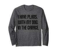 I Have Plans With My Dog In The Garage Dad Joke Handyman Manga Larga