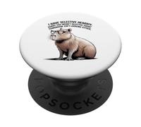 I Have Selective Hearing Capybara Lover Cute Animal PopSockets PopGrip Adhesivo