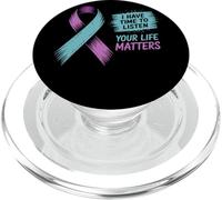I Have Time To Listen Tu Vida Importa Lazo Prevención PopSockets PopGrip para MagSafe