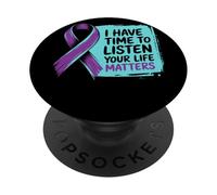 I Have Time To Listen Your Life Matters Lazo Prevención PopSockets PopGrip Adhesivo