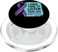 I Have Time To Listen Your Life Matters Lazo Prevención PopSockets PopGrip para MagSafe