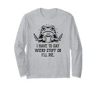 I Have to Say Weird Stuff Or I'Ll Die Frog Drinking Coffee Manga Larga