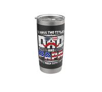 I Have Tow Titles Dad And Papa Father's Day For Grandpa Vaso térmico de acero inoxidable de doble pared