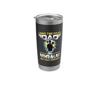 I Have Two Titles Dad And Father In Law Funny For Fathers Vaso térmico de acero inoxidable de doble pared