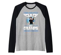 I Have Two Titles Dad and Gramps Funny Fathers Day Camiseta Manga Raglan