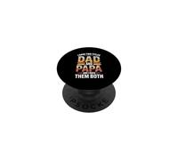 I Have Two Titles Dad and Papa and I Rock Them Both PopSockets PopGrip Adhesivo