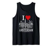 I Heart Amsterdam I Love Amsterdam Souvenir Camiseta sin Mangas