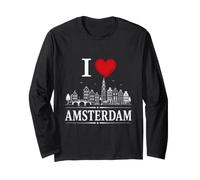 I Heart Amsterdam I Love Amsterdam Souvenir Manga Larga