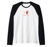 I Heart Anatomy Cardiac Anatómica Estudiante Médico Médico Camiseta Manga Raglan