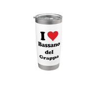 I Heart Bassano del Grappa Italia Love Italian Souvenir Artículo Vaso térmico de acero inoxidable de doble pared