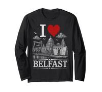 I Heart Belfast I Love Belfast Souvenir Manga Larga