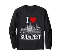 I Heart Budapest I Love Budapest Souvenir Manga Larga