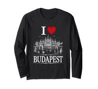 I Heart Budapest I Love Budapest Souvenir Manga Larga