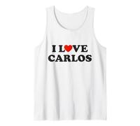 I Heart Carlos Estilo Y2K Gran Corazón Hermano Papá Carlos Camiseta sin Mangas