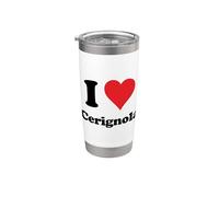 I Heart Cerignola Italia Love Italian Souvenir Artículo Vaso térmico de acero inoxidable de doble pared
