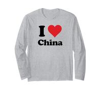 I Heart China Love Country Souvenir Themed Stuff Manga Larga