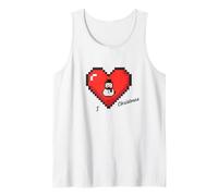 I Heart Christmas I Love Christmas Pixel Snowman Gamer Kids Camiseta sin Mangas