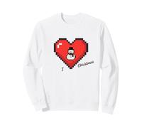 I Heart Christmas I Love Christmas Pixel Snowman Gamer Kids Sudadera