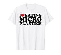 I Heart Eating Microplásticos I Love To Eat Micro plástico Camiseta