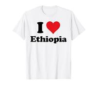 I Heart Ethiopia Love Country Souvenir Themed Stuff Camiseta