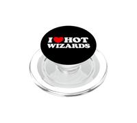 I Heart Hot Wizards Funny Magic Hechizos mágicos Hechicero Amor PopSockets PopGrip para MagSafe
