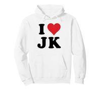 I Heart JK Initials I Love J.K. First and Last Name J K Sudadera con Capucha