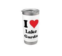 I Heart Lake Garda Italia Love Italian Souvenir Artículo Vaso térmico de acero inoxidable de doble pared