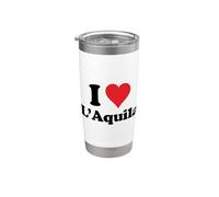 I Heart L'Aquila Italy Love - Recuerdo italiano Vaso térmico de acero inoxidable de doble pared