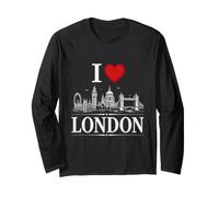 I Heart London I Love London Souvenir Manga Larga