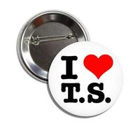 I (Heart) Love T.S. Swiftie Button Badge Pin Singer Team Era Tour Fans Gift Music Lover Merchandise Ideal para chaquetas, mochilas, sombreros y más, Metal, Metal