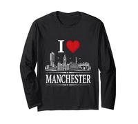 I Heart Manchester I Love Manchester Souvenir Manga Larga