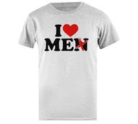 I Heart Me I Love Men Without The N Camiseta de Hombre de Algodón Gris Básica Basic Cotton Grey Men's T-Shirt
