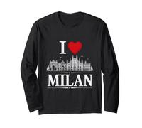 I Heart Milan I Love Milan Souvenir Manga Larga