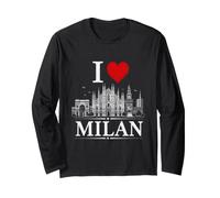 I Heart Milan I Love Milan Souvenir Manga Larga