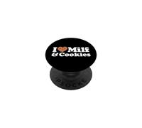 I Heart Milf & Cookies - Funny Milk Love Hot Sweet Moms Broma PopSockets PopGrip Adhesivo