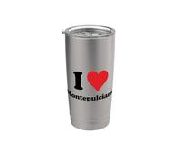 I Heart Montepulciano Italia Love Italian Souvenir Artículo Vaso térmico de acero inoxidable de doble pared