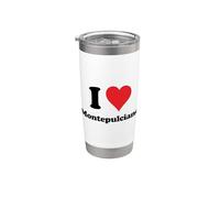 I Heart Montepulciano Italia Love Italian Souvenir Artículo Vaso térmico de acero inoxidable de doble pared