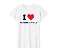 I Heart Motherwell Love UK Camiseta, Mujer, Blanco, S