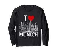 I Heart Munich I Love Munich Souvenir Manga Larga