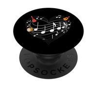 I Heart Music Corazón Musical Amo Música Memes PopSockets PopGrip Adhesivo