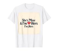 I Heart My Girlfriend: Ella es mía & Soy Ella Cita romántica Camiseta, Hombre, Blanco, XXL