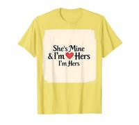 I Heart My Girlfriend: Ella es mía & Soy Ella Cita romántica Camiseta, Hombre, Limón, XXL