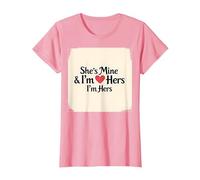 I Heart My Girlfriend: Ella es mía & Soy Ella Cita romántica Camiseta, Mujer, Rosado, 3XL