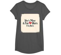 I Heart My Girlfriend: Ella es mía & Soy Ella Cita romántica Camiseta, Niñas, Asfalto, S