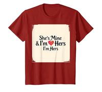 I Heart My Girlfriend: Ella es mía & Soy Ella Cita romántica Camiseta, Niños, Arándano, 2 años