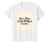 I Heart My Girlfriend: Ella es mía & Soy Ella Cita romántica Camiseta, Niños, Blanco, 8 años